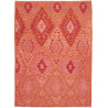 Tappeto Kilim Afghanistan Geometrico Rosso Arancione 145x200