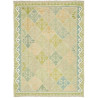 Tappeto Kilim Afghanistan Geometrico Verde Salvia Azzurro 15
