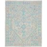 Tappeto Kilim Afghanistan Geometrico Azzurro Verde Menta 154