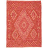 Tappeto Kilim Afghanistan Geometrico Rosso Arancio 126x170 C