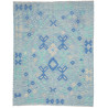 Tappeto Kilim Afghanistan Geometrico Azzurro Blu 154x198 Cm