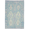 Tappeto Kilim Afghanistan Geometrico Blu Azzurro 103x150 Cm