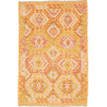 Tappeto Kilim Afghanistan Geometrico Giallo Arancione 96x142