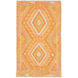 Tappeto Kilim Afghanistan Astratto Arancio Rosa 98x165 Cm