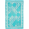 Tappeto Kilim Afghanistan Geometrico Turchese Crema 106x160