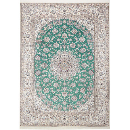 Nain 9la 252x350 Cm Nain 9la, Persia, Hand-carded Wool And