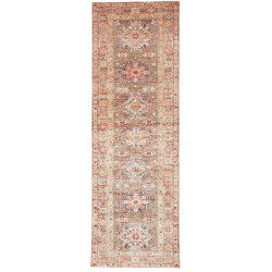 Tappeto Kazak Fine Pakistan Tribale Marrone Beige 85x257 Cm