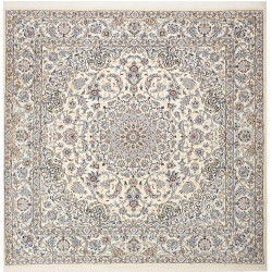 Nain 9la 215x210 Cm Nain 9la, Persia, Hand-carded Wool And