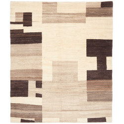 Tappeto Gabbeh Fine Persia Geometrico Avorio Marrone 200x238