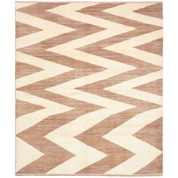 Tappeto Gabbeh Fine Persia Astratto Crema E Marrone 195x230