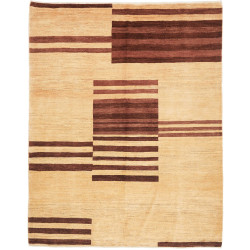 Tappeto Gabbeh Fine Persia Geometrico Beige Marrone Scuro 18