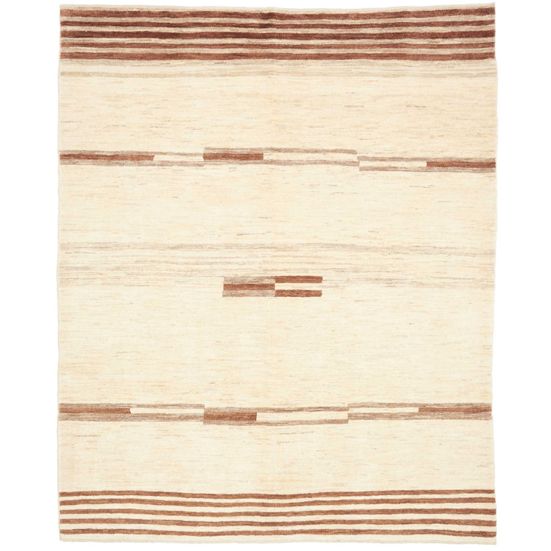 Tappeto Gabbeh Fine Persia Geometrico Avorio Marrone 190x230