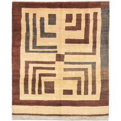 Tappeto Gabbeh Fine Persia Geometrico Beige Marrone 190x230