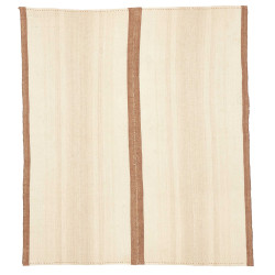 Tappeto Kilim Vintage Persia Crema Marrone Caldo 134x154 cm