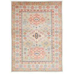Tappeto Kazak Afghanistan Verde Salvia Corallo 147x200 cm