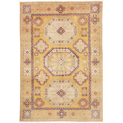 Tappeto Kazak Co Afgahnistan Giallo Zafferano Viola 100x147