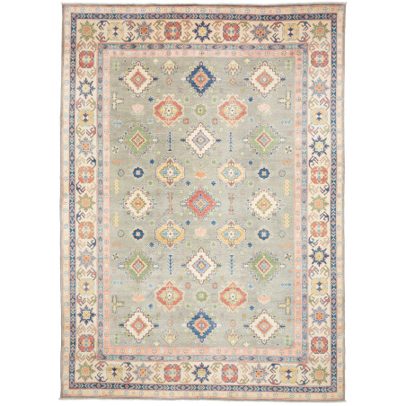 Tappeto Kazak Co Afgahnistan Verde Salvia Multicolore 250x35