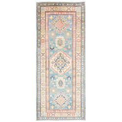 Tappeto Kazak Co Afgahnistan Azzurro Polvere 82x200 cm