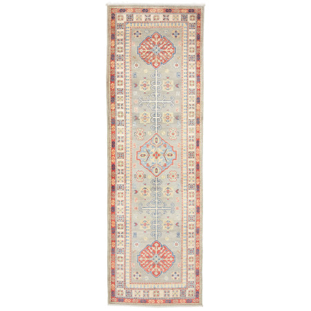 Tappeto Kazak Co Afgahnistan Verde Salvia Rosso Corallo 80x2