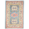 Tappeto Kazak Co Afgahnistan Blu Ceruleo Crema 61x91 cm