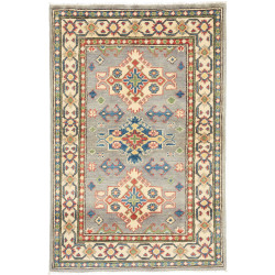 Tappeto Kazak Co Afgahnistan Grigio-blu Con Accenti Multicol