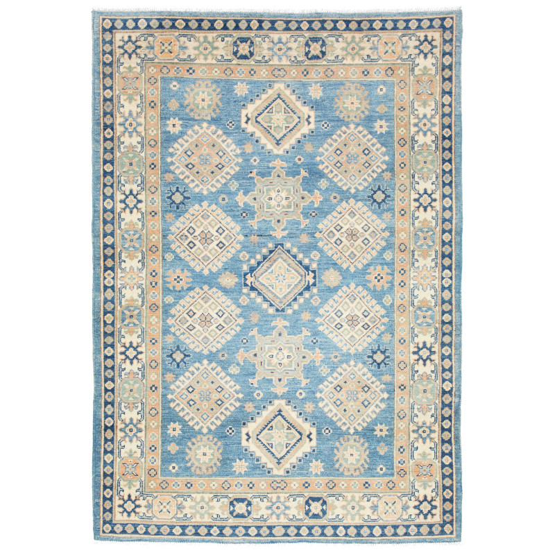 Tappeto Kazak Co Afgahnistan Blu Beige 123x182 cm