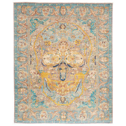 Tappeto Shahi Fine Pakistan Azzurro Giallo Oro 206x250 cm