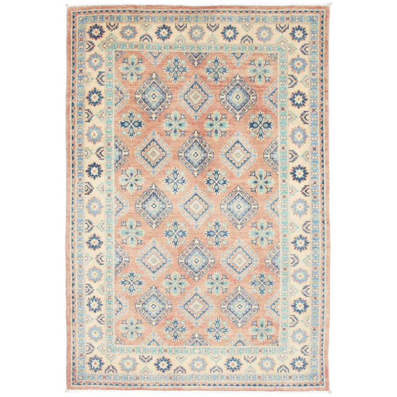 Tappeto Kazak Co Afgahnistan Terracotta E Blu 119x177 cm