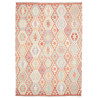 Tappeto Killim Afgahnistan Terracotta Rosato Azzurro Pastell