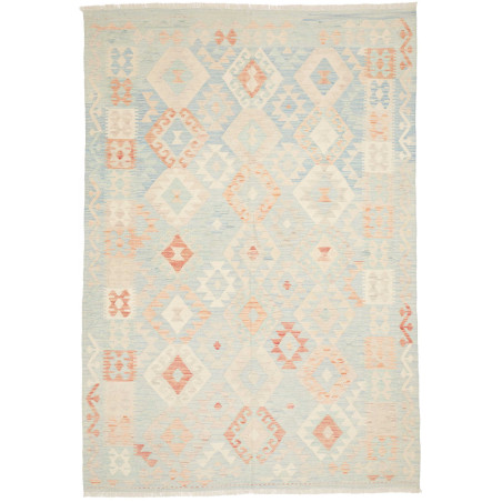 Tappeto Killim Afgahnistan Azzurro Cielo Terracotta Chiaro 1