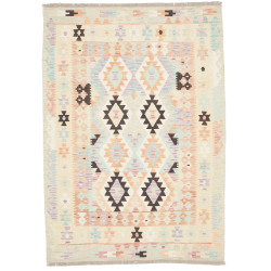 Tappeto Killim Afgahnistan Avorio Pastello blu 130x181 cm
