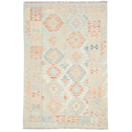 Tappeto Killim Afgahnistan Bianco Sporco Arancione Terracott