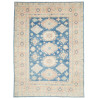 Tappeto Kazak Co Afgahnistan Blu Oceano Con Dettagli Crema P