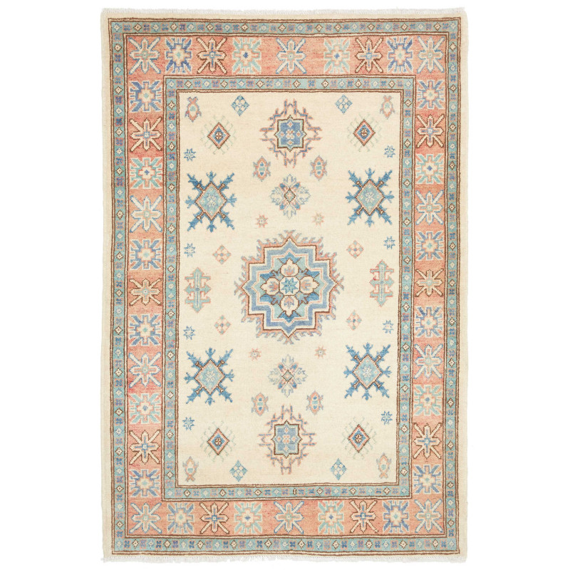 Tappeto Kazak Co Afgahnistan Crema Blu 105x160 cm