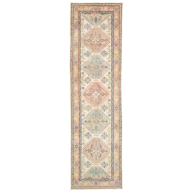 Tappeto Kazak Co Afgahnistan Beige Con Accenti Multicolore t