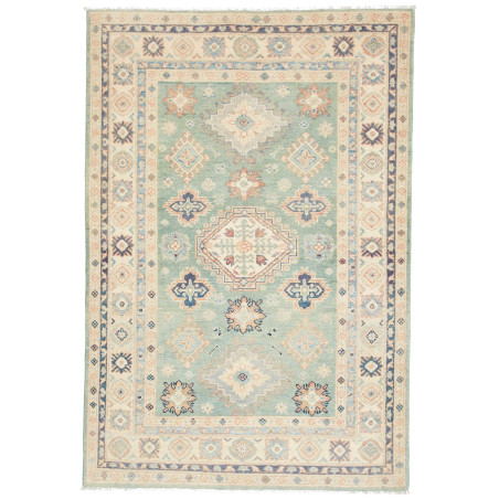 Tappeto Kazak Co Afgahnistan Verde Acqua Crema 122x179 cm