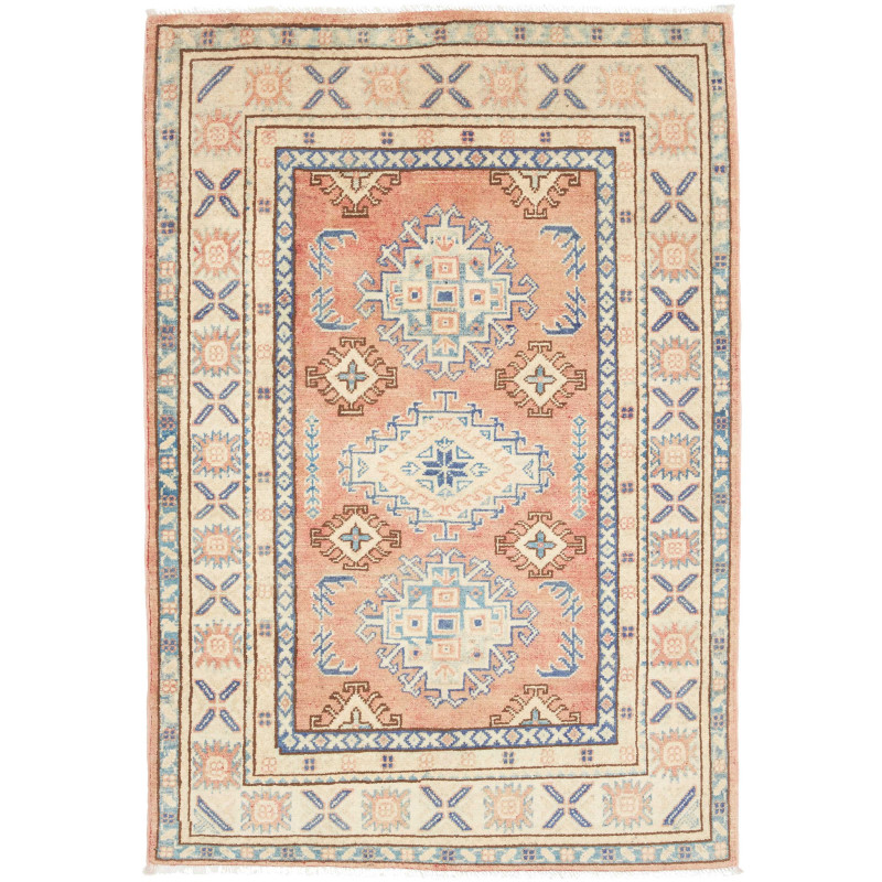 Tappeto Kazak Co Afgahnistan Terracotta Blu 100x147 cm