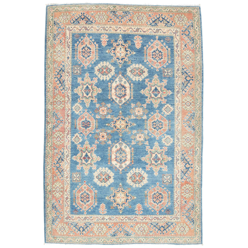 Tappeto Kazak Co Afgahnistan Blu Ceruleo Terracotta 117x185