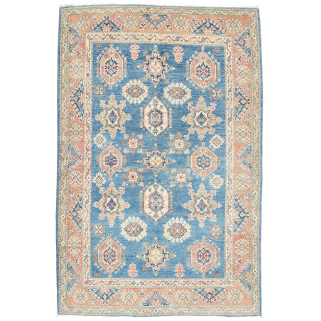 Tappeto Kazak Co Afgahnistan Blu Ceruleo Terracotta 117x185