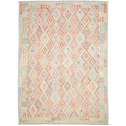Tappeto Killim Afgahnistan Multicolore Pastello azzurro Terr