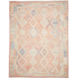 Tappeto Killim Afgahnistan Terracotta Azzurro 318x392 cm
