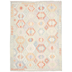 Tappeto Kilim Afghanistan Avorio Grigio Perla 185x248 cm