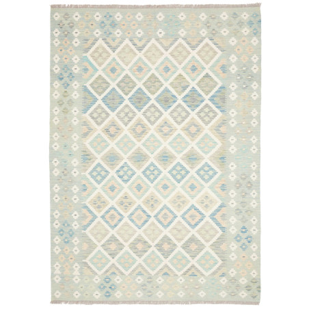 Tappeto Kilim Afghanistan Acquamarina Azzurro 174x244 cm