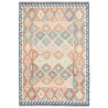Tappeto Kilim Afghanistan Blu Turchese Arancione Terracotta