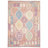 Tappeto Kilim Afghanistan Rosa Antico Azzurro 172x248 cm