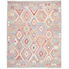 Tappeto Kilim Afghanistan Grigio-lilla Tenue Corallo 157x191