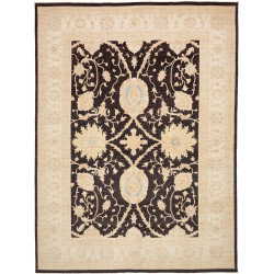 Tappeto Zigler Fine Pakistan Marrone Scuro Beige Crema 302x4