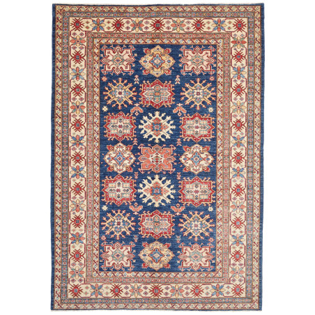 Tappeto Kazak Fine Pakistan Astratto Blu Rosso 172x247 Cm