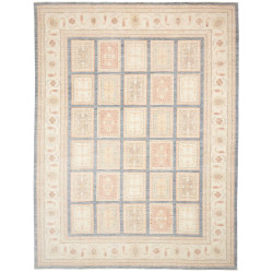 Tappeto Bakhtiyar Pakistan Floreale Crema Azzurro 302x392 Cm