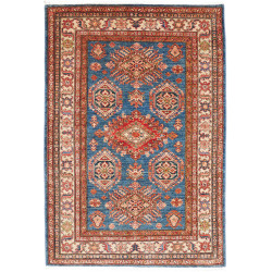 Tappeto Kazak Fine Pakistan Astratto Blu Rosso 118x178 Cm